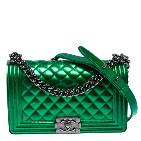 chanel boy bag green|Chanel boy bag for sale.